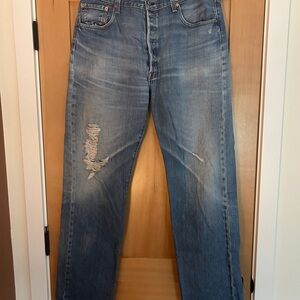 Levi's Blue Jeans with Vintage Distressing